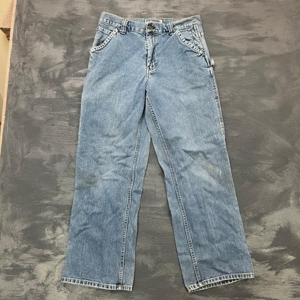 Old Navy Painter Jeans Mens 34x32 Blue 2000s Y2K Baggy Skater Wide